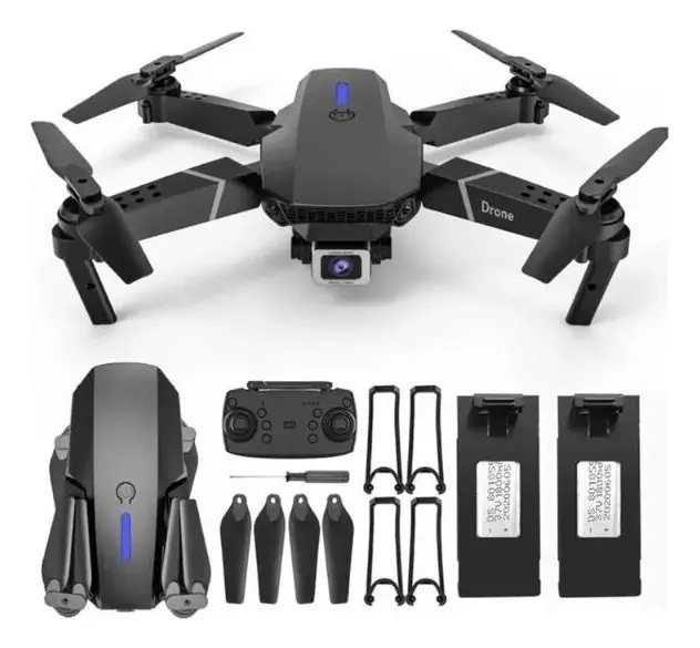 Drone Iigenai E88 Câmera 4K Wi-Fi Rota Autônoma Preto
