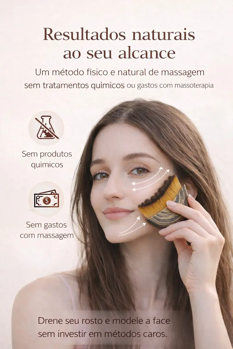 Escova Facial — cabo confortável