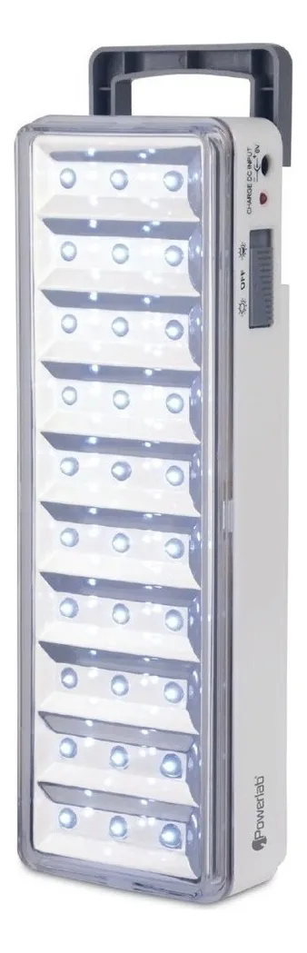 Powerlab 7258 Color Blanco Lámpara de Emergencia LED Con Batería Recargable 5W