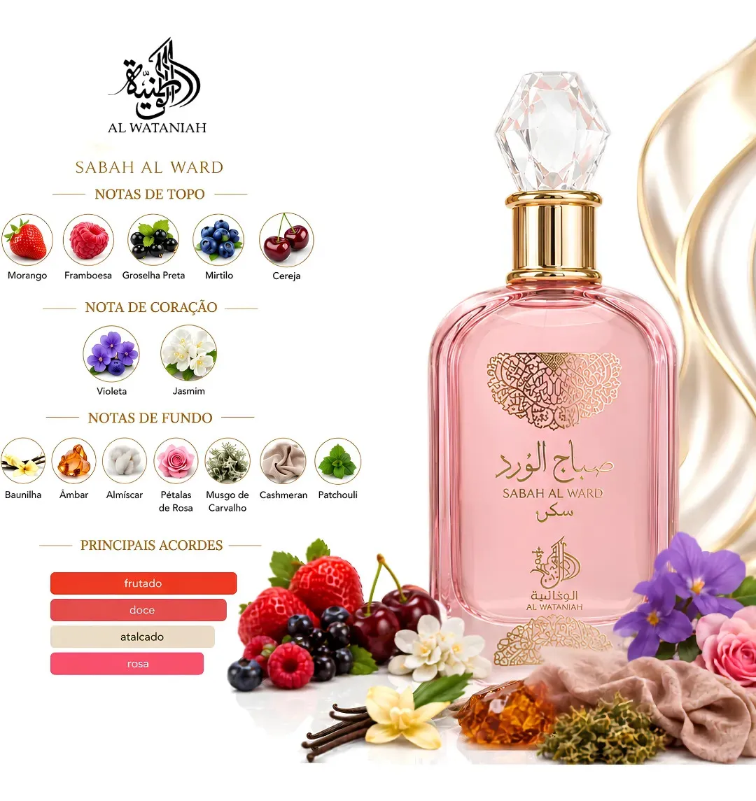 Perfume Árabe Sabah Al ward Sugar Feminino 100ML — foto 2