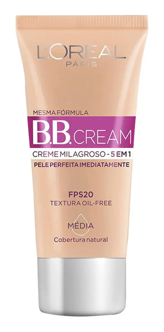Bb Cream L'oréal Paris Creme Milagroso 5 Em 1 Fps 20 Médio Cor 4.0 30ml
