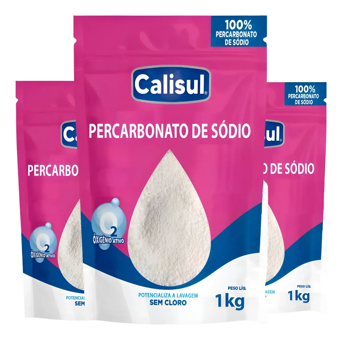 Percarbonato De Sódio Tira Mancha 100% Poder O2 Calisul 3 Kg