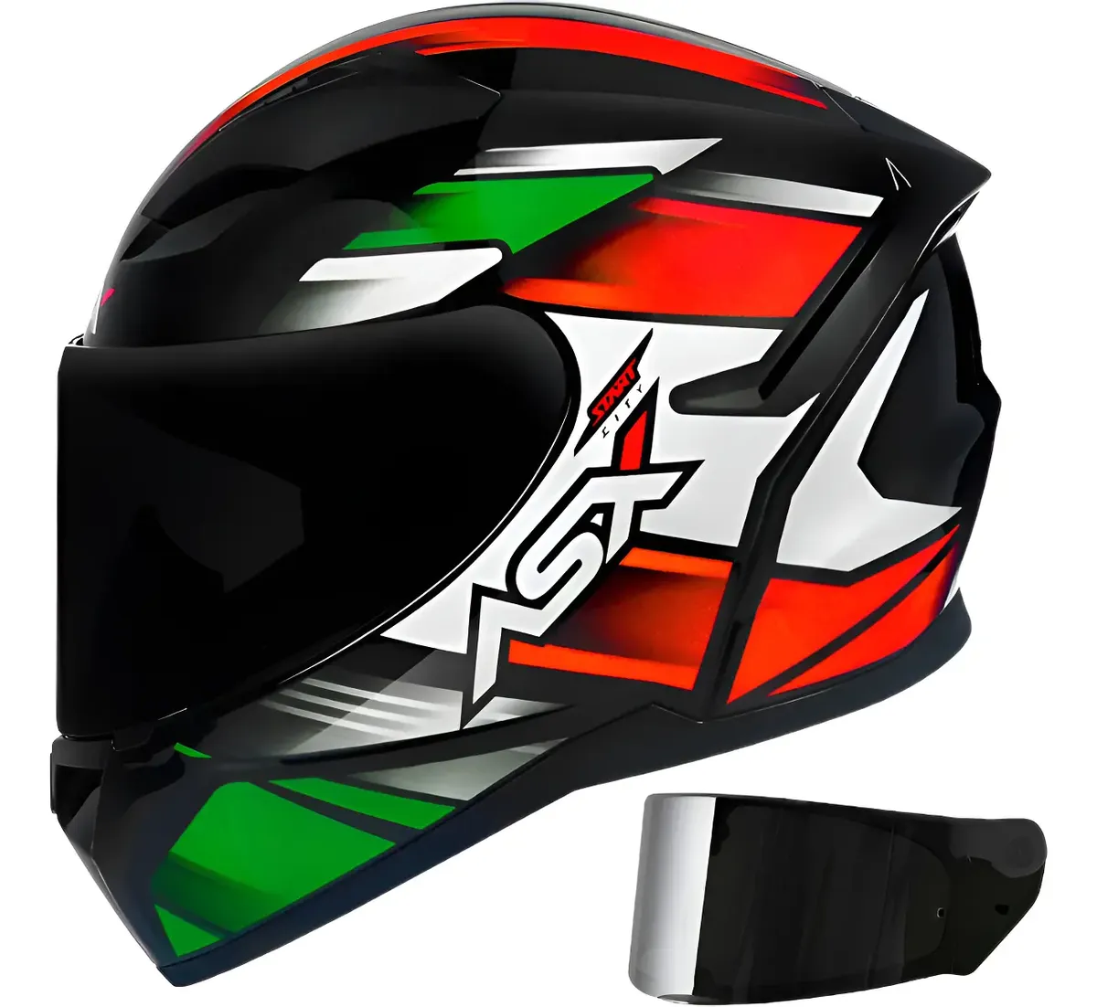Capacete Para Moto Asx City Diversas Cores + Viseira Fumê — foto 1