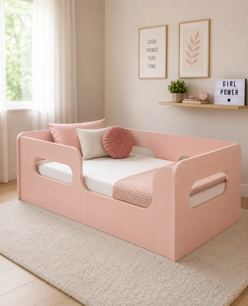 Cama Encanto Solteiro Moderna Montessoriana Mdf Infantil