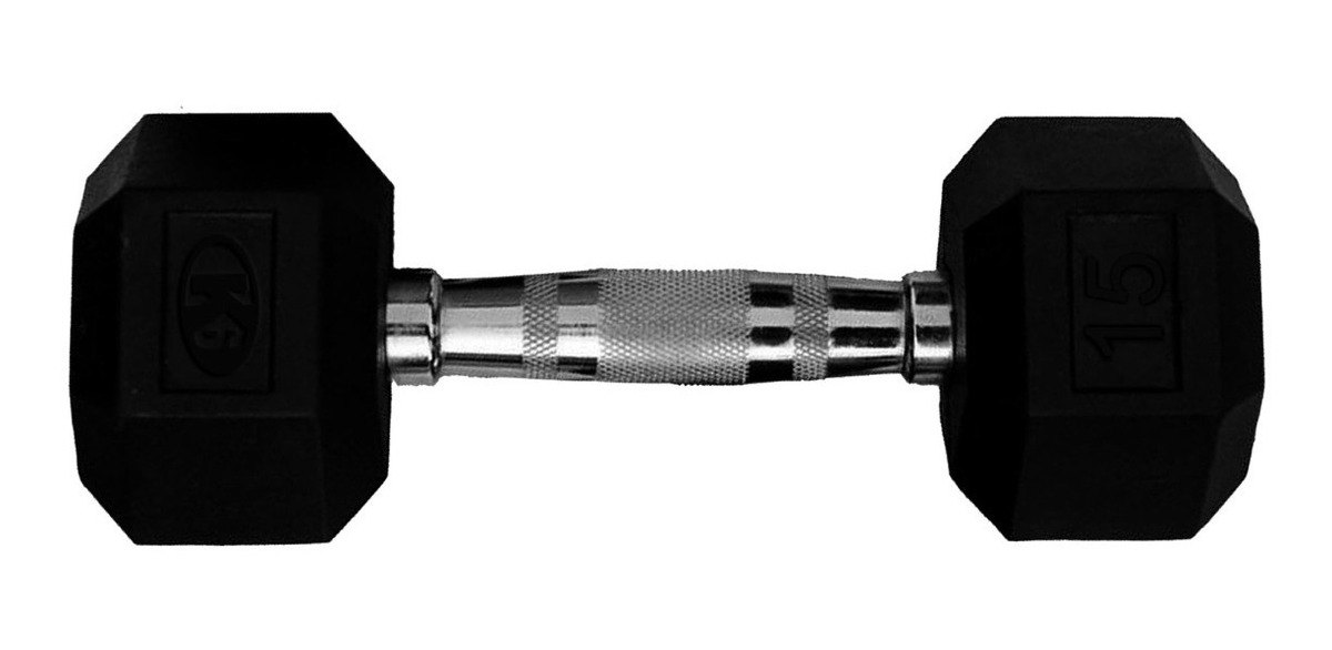 Mancuernas Hex Encauchetada (15 Lb) K6 Papeleta x 1 MANCUERNA HEX ENCAUCHETADA (15 LB)?Nuestras Mancuernas Hex K6 de&nbsp; 15 libras / 6.8 kilos. te permitir&aacute;n llegar al nuevo nivel de rendimiento que deseas.Cubiertas de goma para evitar maltrat