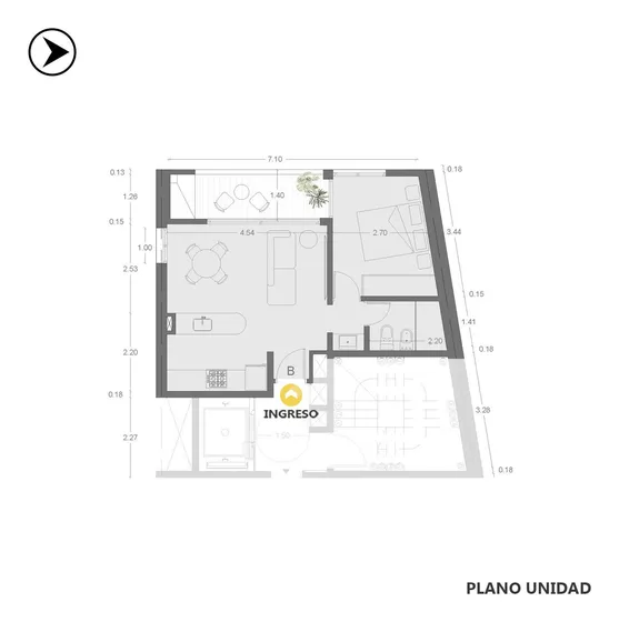 Venta Departamento 2 Dormitorios Pichincha Rosario