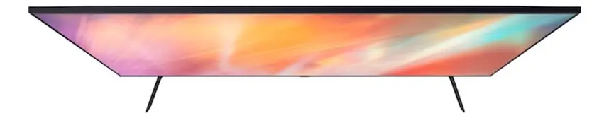 Vista superior de uma Smart TV Samsung Crystal UHD 65 polegadas.