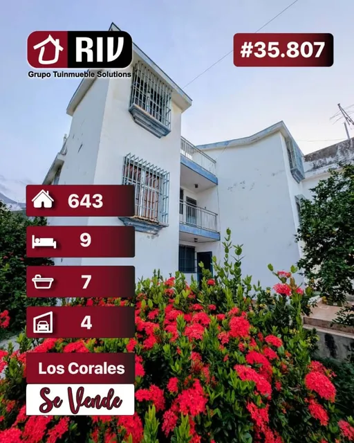 Venta - Quinta Con Excelente Ubicación Y Amplios Espacios En Los Corales, Parroquia Caraballeda Estado La Guaira.