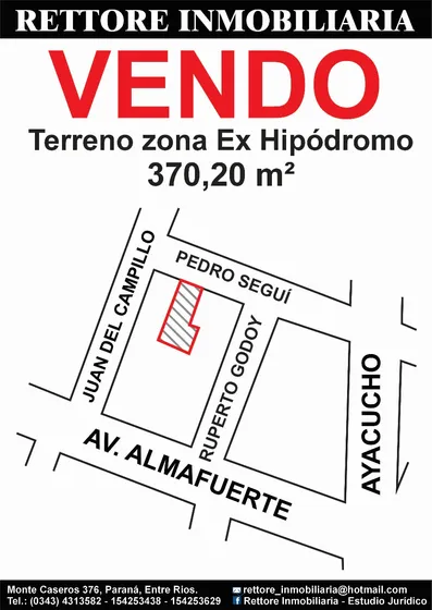 Unico !! Terreno Z/ex Hipodromo  U$s 45.0000