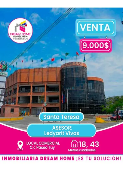 Local Comercial En Venta C.c Paseo Tuy  Santa Teresa 