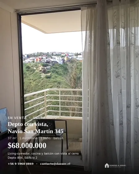 Departamento Con Vista, Navio San Martin 345, Valparaiso