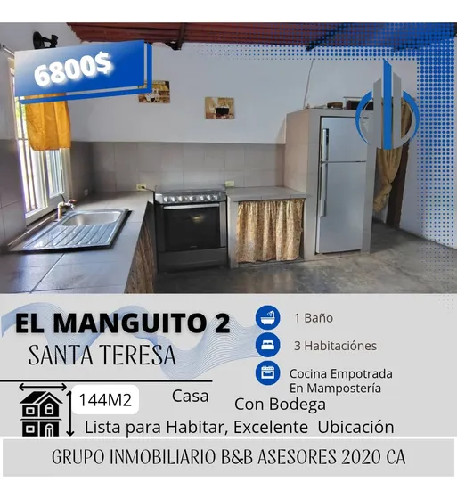Casa Ubicada En El Manguito Ii Santa Teresa Del Tuy 