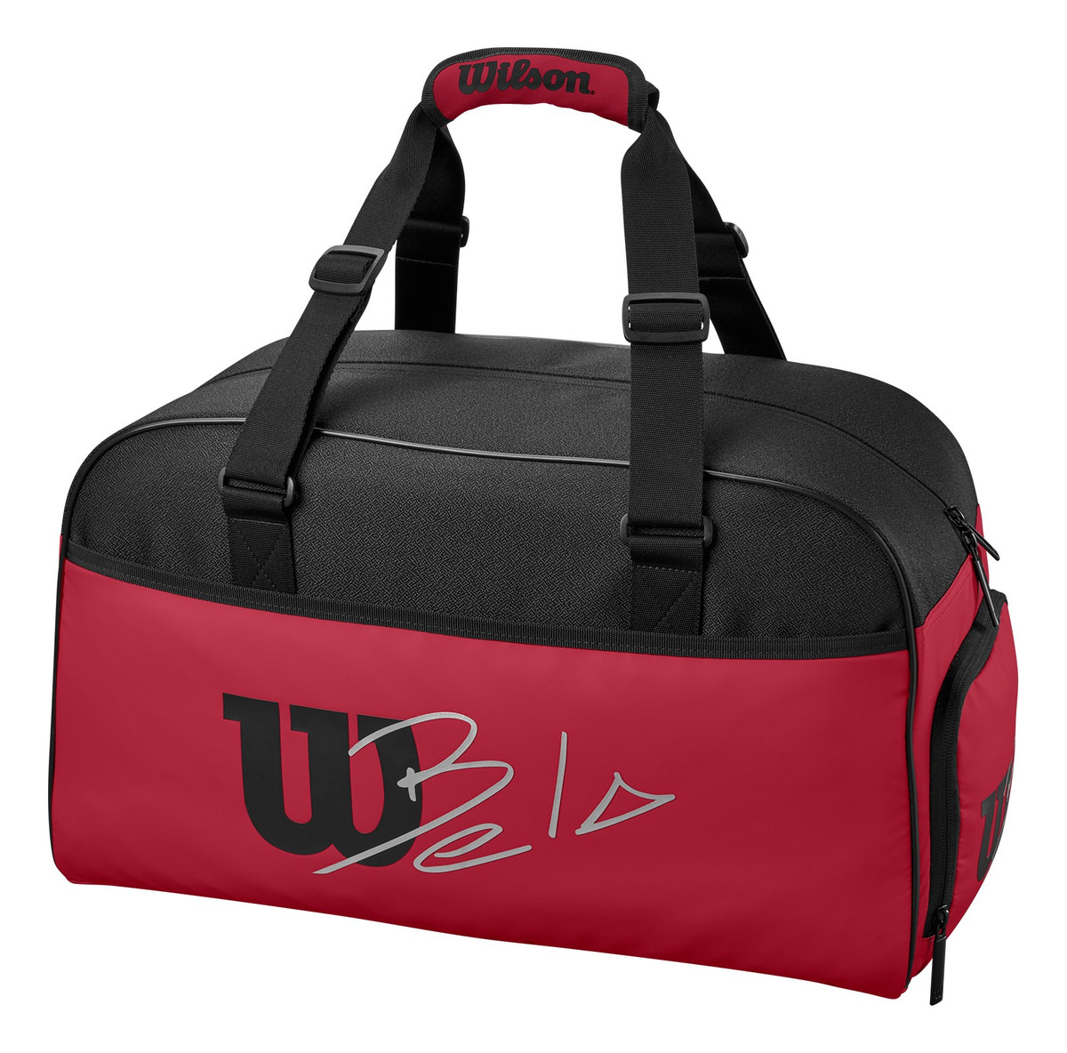 Bolso Small Duffel Wilson Bela Dna Super Tour (Rojo) Wilson Papeleta x 1 Modelo: Bolso&nbsp;Small Duffel Wilson Bela DNA Super Tour ROJOInspirada en el gran Fernando Belasteguín y diseñada con su colaboración, la bolsa pequeña Bela DNA es la bolsa de pádel perfecta para ll