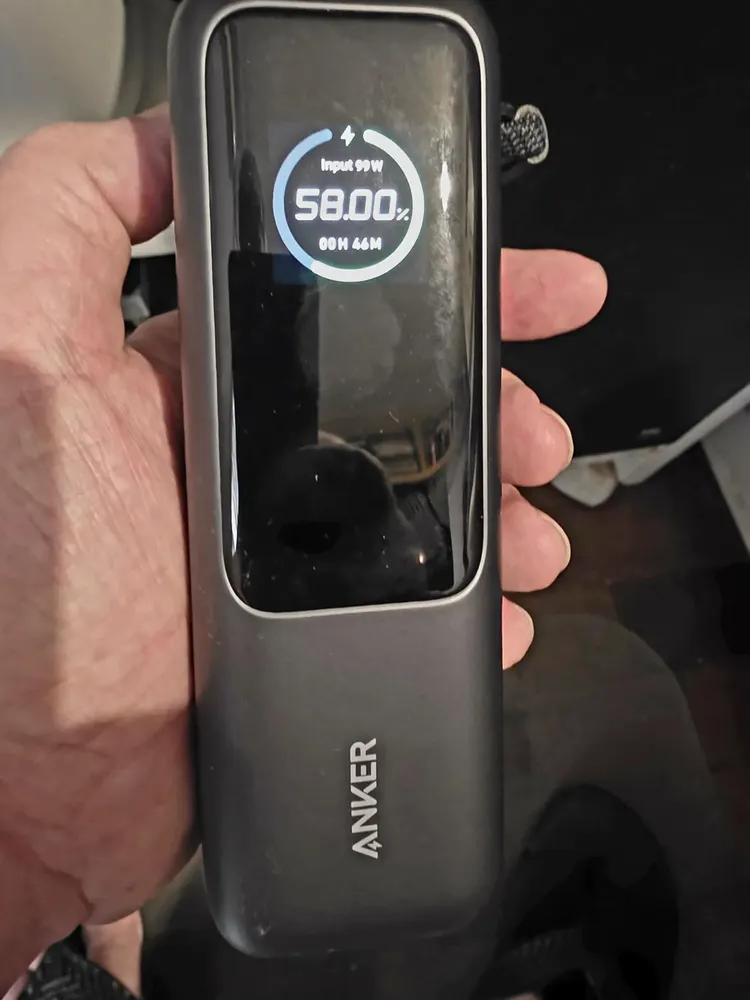 Carregador Portátil Power Bank Anker 25000mAh 165W Cor Cinza Carga
