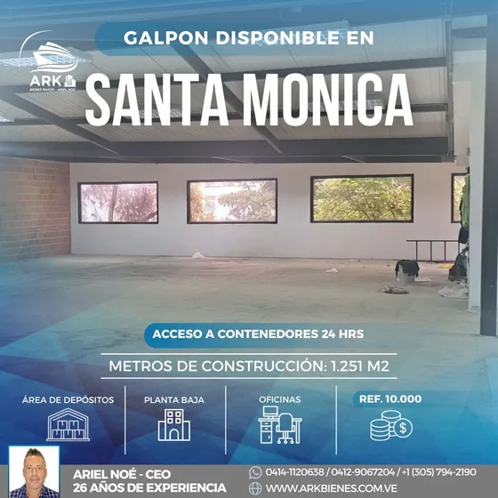 (#1148) Casa Industrial De 1251m2 En Santa Mónica - Caracas