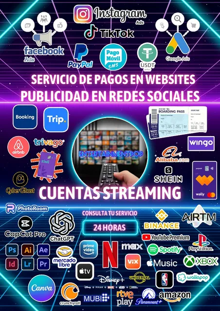 Cuentas Streaming Publicidad Facebook Prime Hbo Saldo Usdt