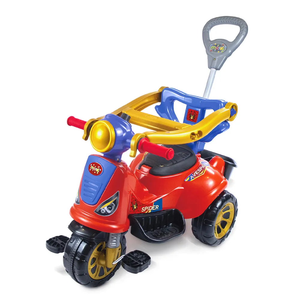 Triciclo Infantil Kids Avespa Carrinho De Passeio Com Empurrador Spider