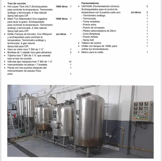 Vendo Cervecería Artesanal Con Invima