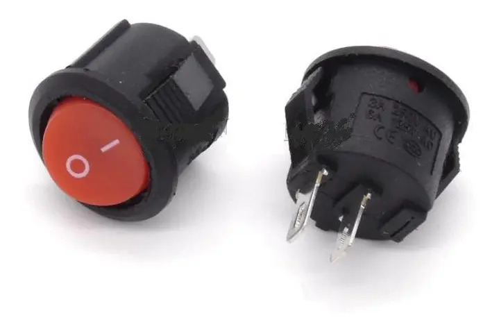 20 Interruttori Pulsanti Momentanei Rossi 2 Pin NO SPST 6A/250V 10A/125V
