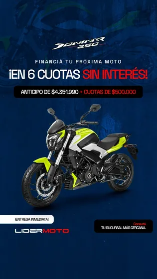 Bajaj Dominar 250 0km Créd. Prendario Lidermoto Quilmes