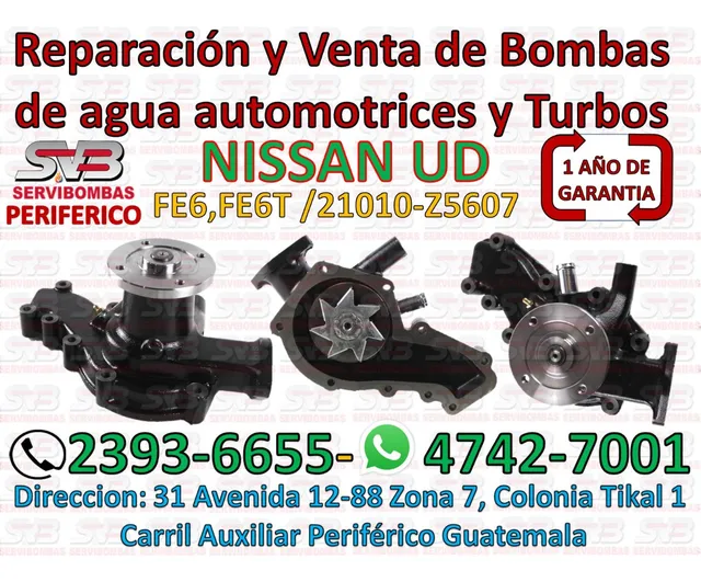 Reparacion De Bombas De Agua Automotrices Nissan Ud Fe6,fe6t
