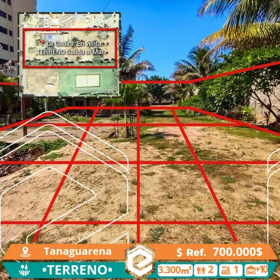 Amplio Y Potencial Terreno Con Salida Al Mar En Tanaguarena