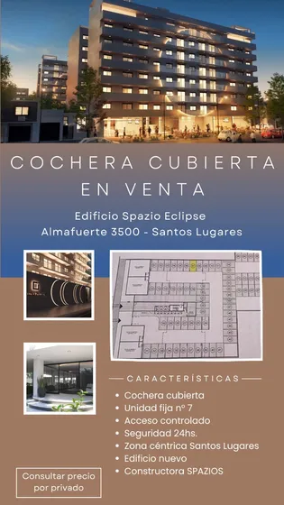 Cochera Cubierta Edificio Spazio Eclipse En Santos Lugares