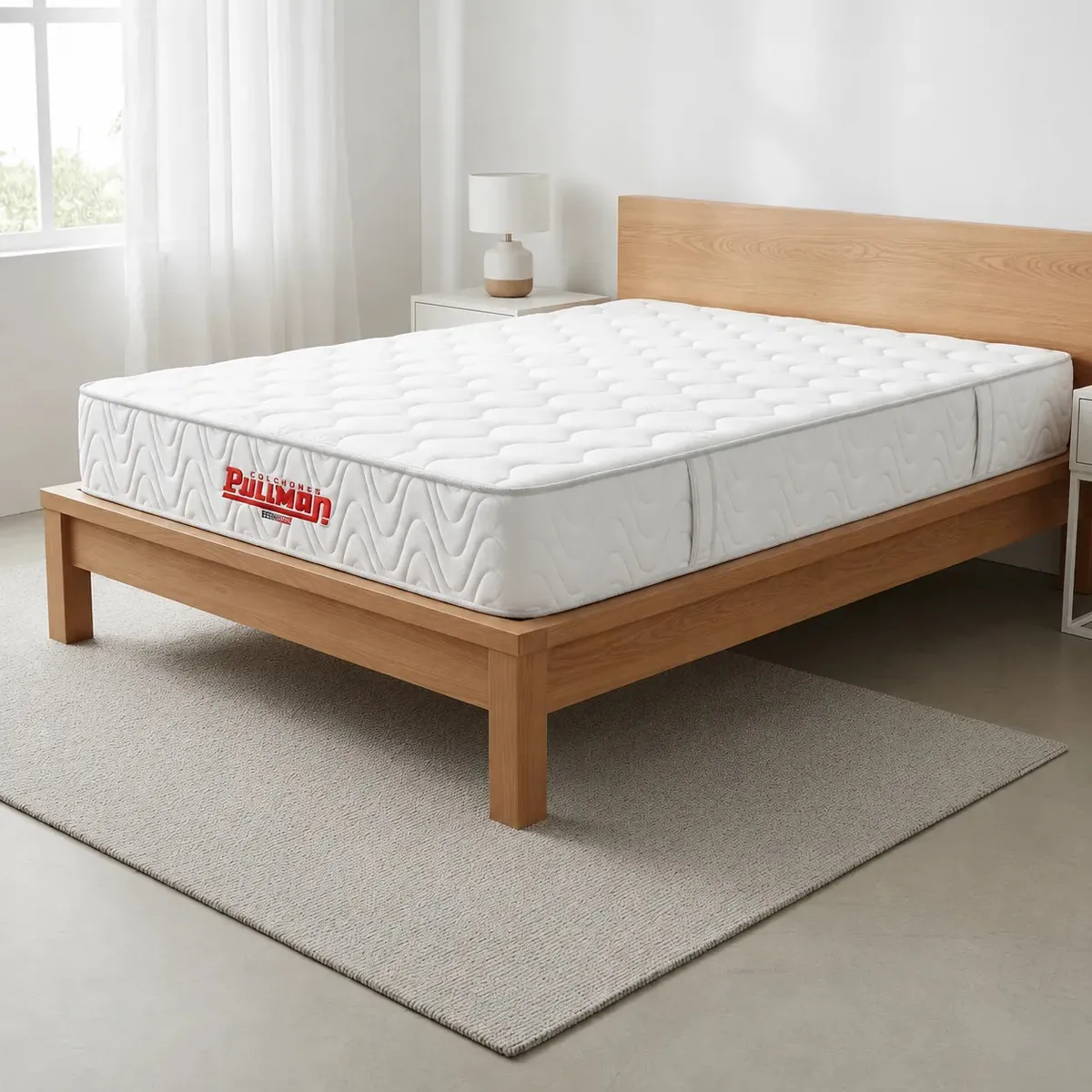 Colchón Ecopack Pullman | Sencillo 100x190 | Ortopédico | Resortes y Espuma | Colchón Enrollado | Económico