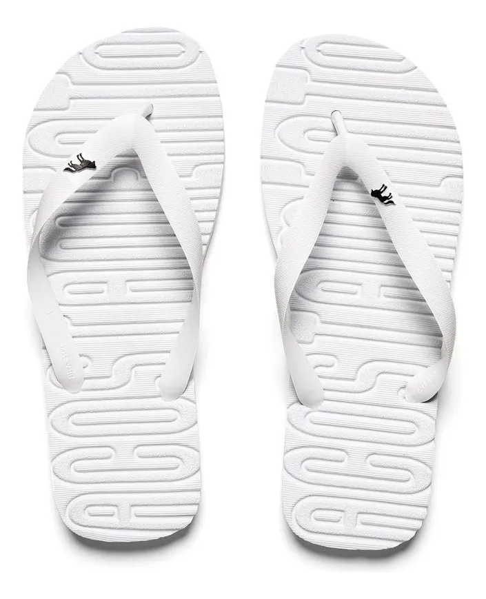 Chinelo Acostamento Escrita Estampado Branco Lobo Masculino
