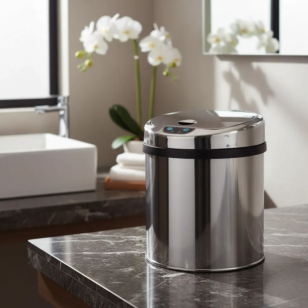 Lixeira Inox Automática Sensor 6 Lts - Banheiro - Promoção!