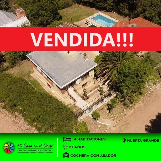 Urgente Vendo Casa 2 Plantas - Ideal 2 Familias - 4 Dormitorios - 2 Baños - Huerta Grande - Córdoba