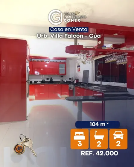 Casa En Venta 208 M2 3h/ 2b/ 2p Urb Villa Falcón / Cúa