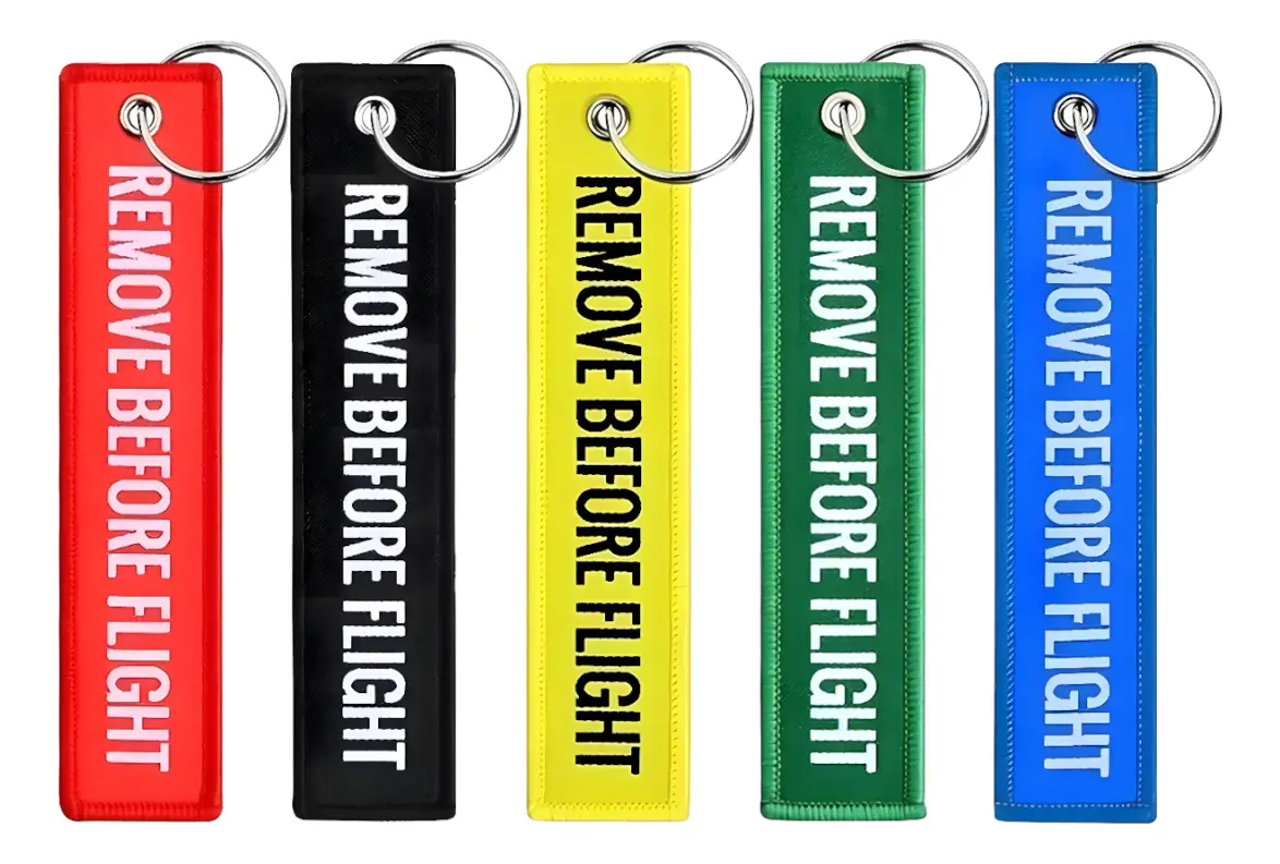 Chaveiro bordado Remove Before Flight