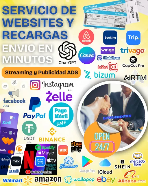 Recarga Saldo Zinli Paypal Usdt Binance Zelle Wally Icloud