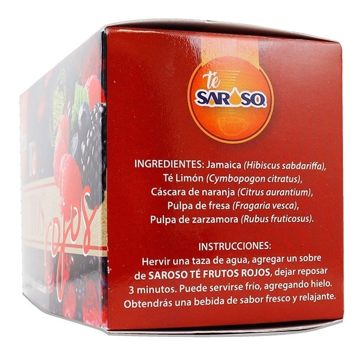 Té De Frutos Rojos 36g Pack De 9 Piezas | Té Saroso | Mercado Libre