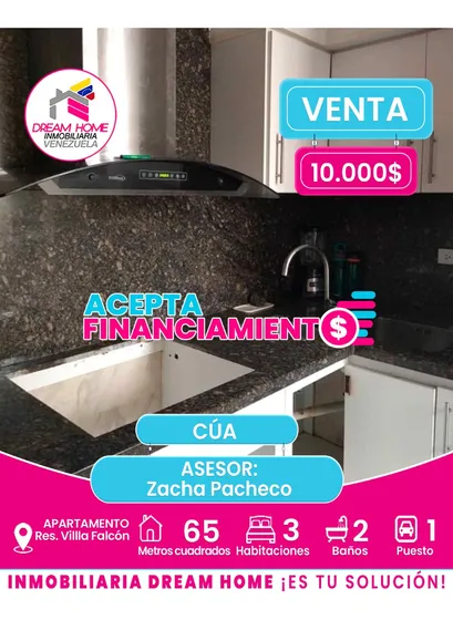 Apartamento En Venta  Res. Villla Falcón  Cúa 