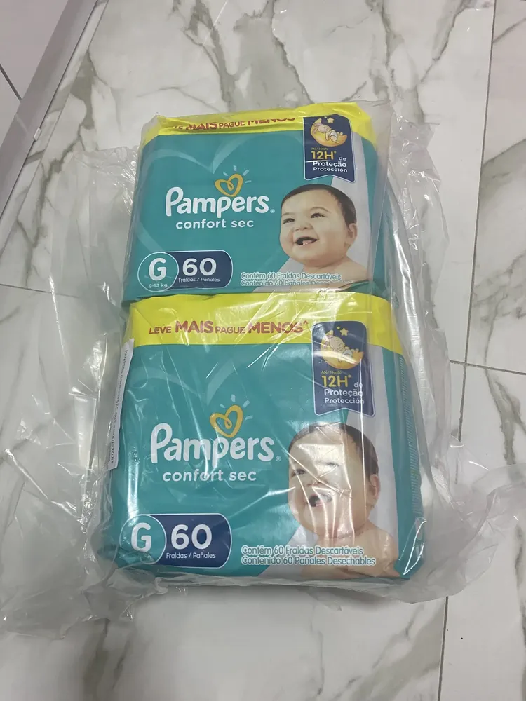 Fralda Pampers Confort Sec Tamanho G, 60 Unidades