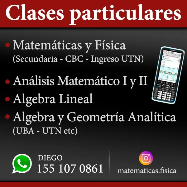 Clases Particulares: Matemáticas - Análisis 1 Y 2 - Algebra