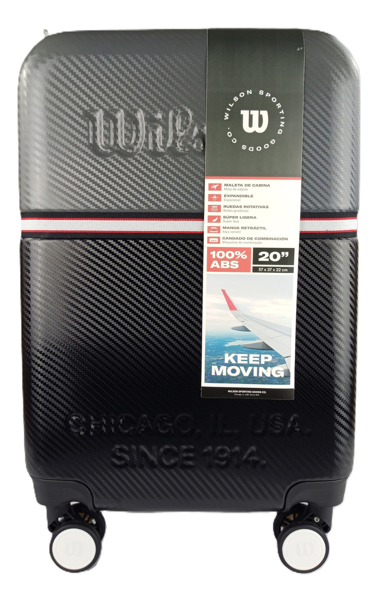Maleta de Viaje Wilson Aleppo 20; (NEGRO) Wilson Papeleta x 1 DESCRIPCIÓN DEL PRODUCTO:Modelo: Maleta de Viaje  Aleppo ĦViaja con elegancia y estilo con la Maleta de Viaje Wilson modelo Aleppo !Prepárate para tus aventuras con esta sofisticada maleta que combina