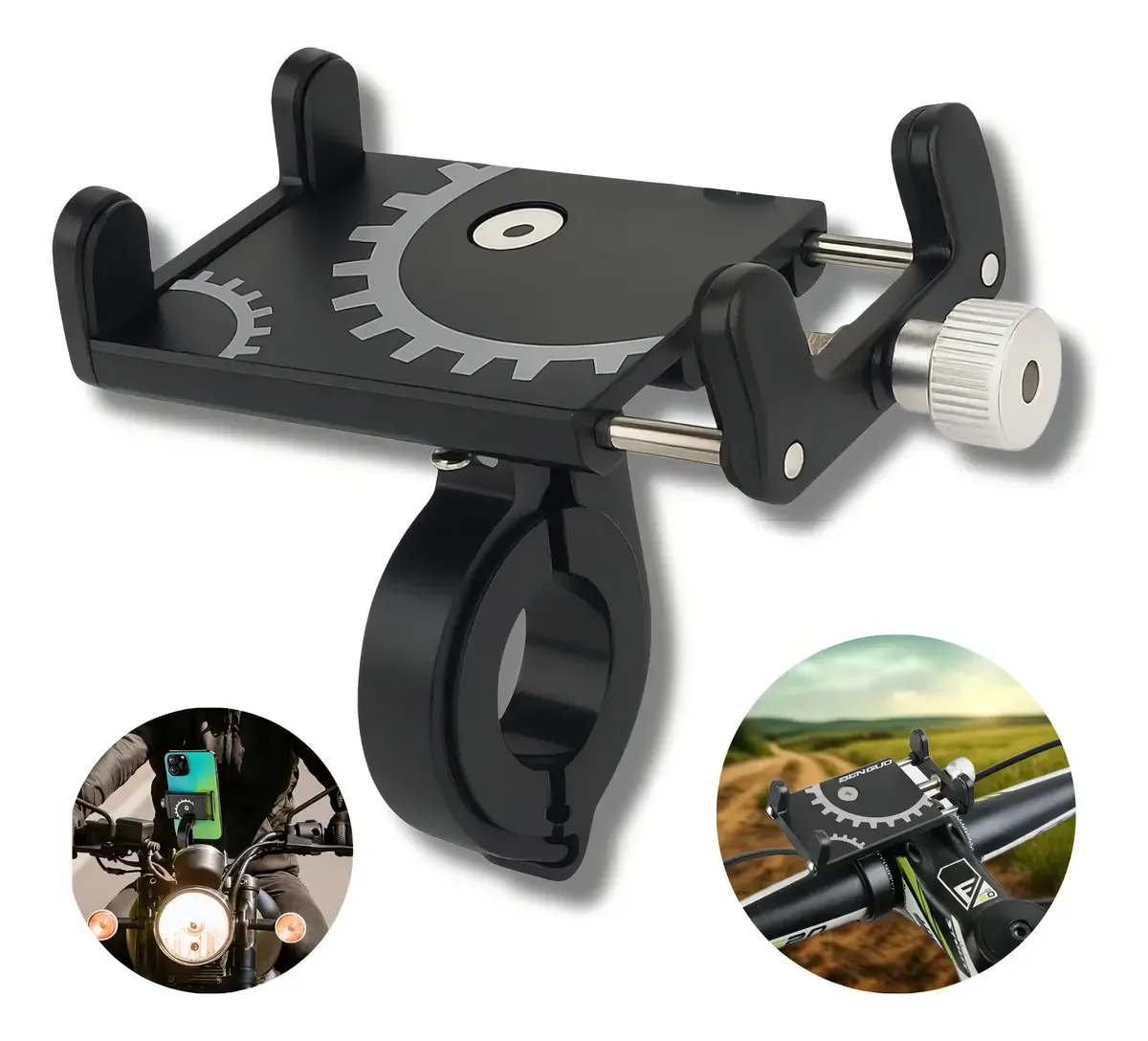 Suporte Celular Bike Moto Regulagem Universal Forte Alumínio Guidão Ajustável Reforçado Resistente À Prova D'água Fixo B Basto