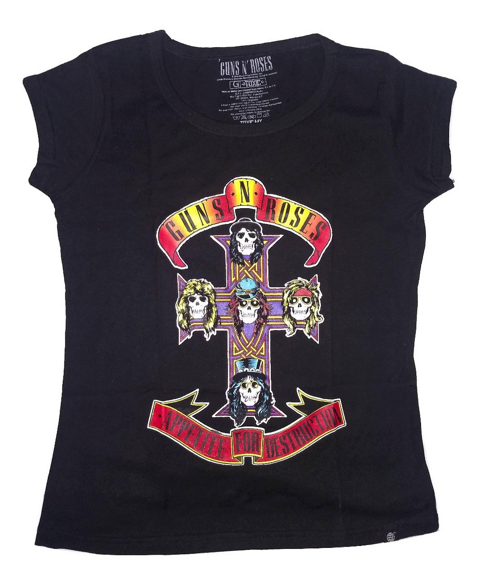 Playeras De Guns And Roses Para Mujer Guns N' Roses Playera Camiseta Blusa Dama Toxic Original | Mercado Libre