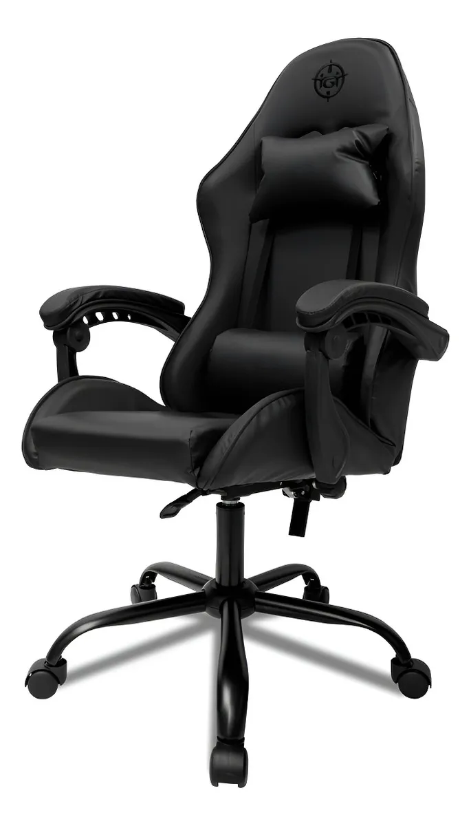 Cadeira de escritório TGT Heron TGT-HR gamer preta com estofado de couro sintético Cadeira de escritório TGT Heron TGT-HR gamer preta com estofado de couro sintético