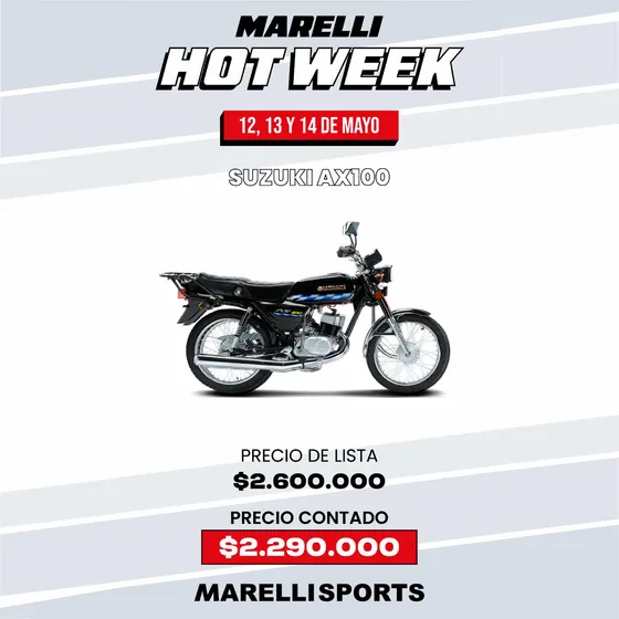 Suzuki Ax 100 0km En Marelli Sports