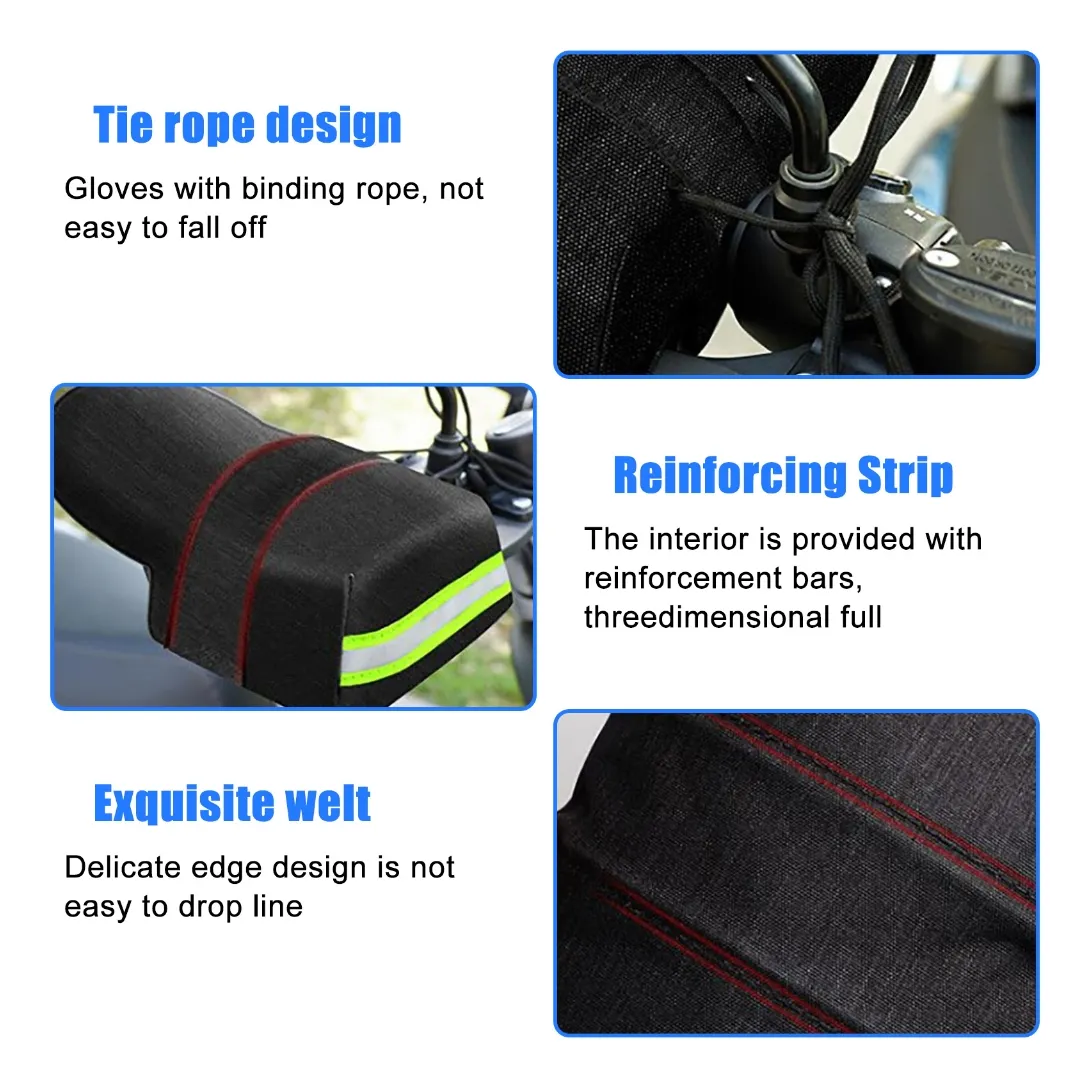 Luvas De Guidão De Motocicleta De Inverno Warm Plush Designs — foto 3