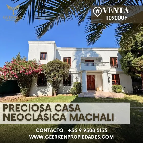 Venta: Preciosa Casa Neoclásica Machali, Condominio Cerrado