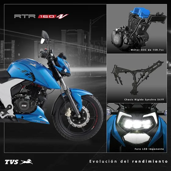 Tvs Rtr 160 4v Moto Street Solo Agrobikes No Ns160  #2