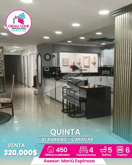 En Venta Quinta Ubicada En Residencias Valparaiso  Caracas.