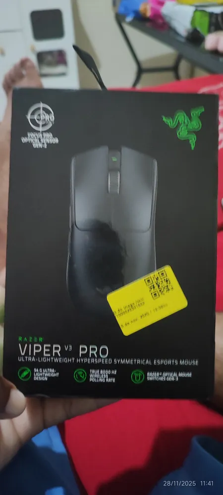 Mouse Gamer Razer Viper V3 Pro Wireless 35k Dpi Esports Preto