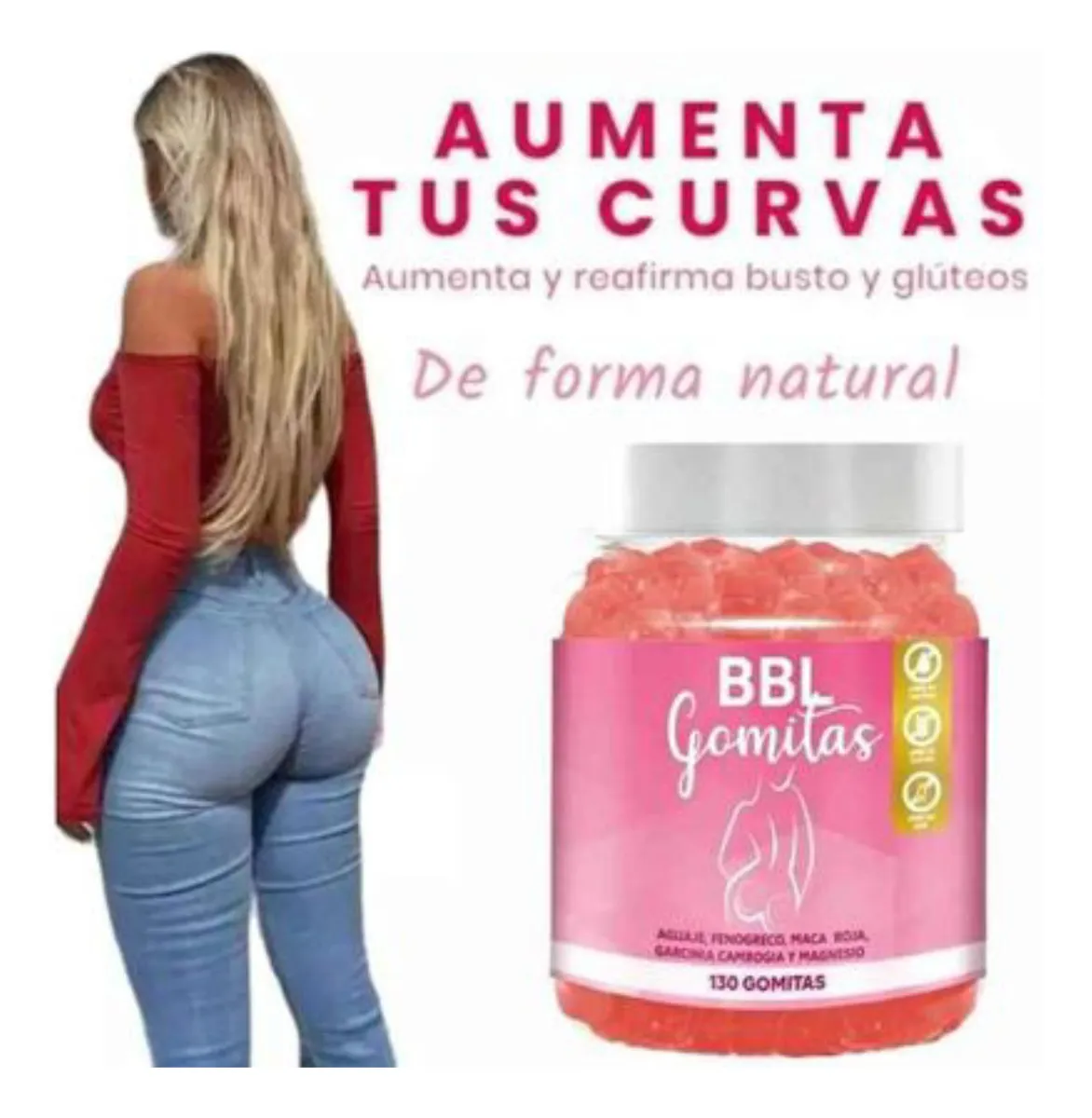 Aguaje Bbl Para Adultos Gomitas Sottcor 130 Unid C/u X2
