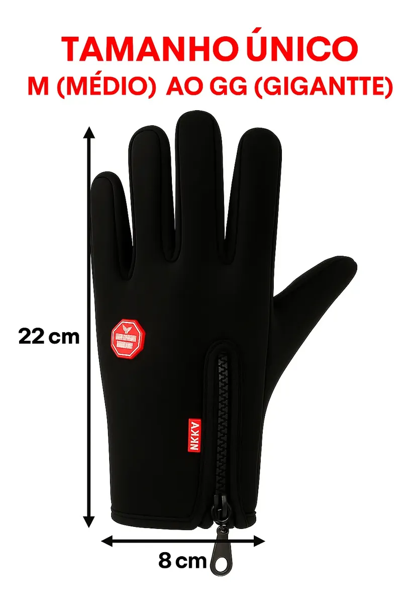 Luva Motoqueiro Moto Térmica Impermeável Touch Inverno Frio — foto 8